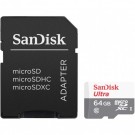 SanDisk 64GB microSDHC C10 UHS-I R48MB/s Ultra + SD